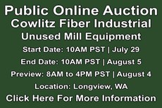 Public Online Auction of Unused Mill Equipment